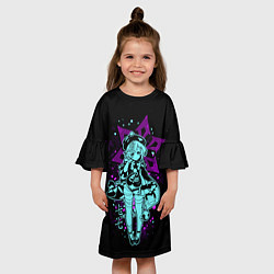 Платье клеш для девочки GENSHIN IMPACT, ЦИ ЦИ, цвет: 3D-принт — фото 2