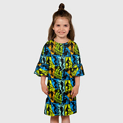 Платье клеш для девочки Extreme, цвет: 3D-принт — фото 2