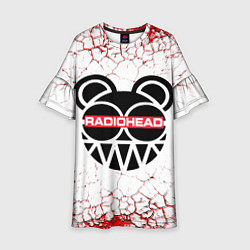 Платье клеш для девочки Radiohead, цвет: 3D-принт