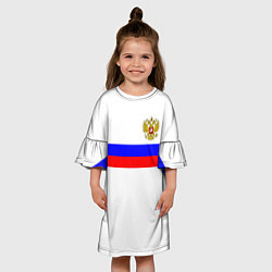 Платье клеш для девочки СБОРНАЯ РОССИИ 2021, цвет: 3D-принт — фото 2