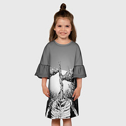 Платье клеш для девочки СИРЕНОГОЛОВЫЙ, цвет: 3D-принт — фото 2