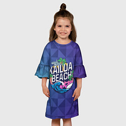 Платье клеш для девочки KAILUA BEACH, цвет: 3D-принт — фото 2