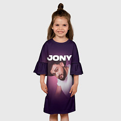 Платье клеш для девочки Jony френдзона, цвет: 3D-принт — фото 2