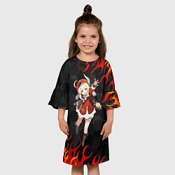 Платье клеш для девочки Genshin Impact - Klee, цвет: 3D-принт — фото 2