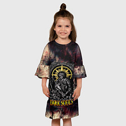 Платье клеш для девочки DARKSOULS ТЕМНЫЕ ДУШИ, цвет: 3D-принт — фото 2