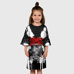 Платье клеш для девочки Рэпер DMX, цвет: 3D-принт — фото 2