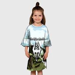 Платье клеш для девочки The Elder Scrolls Skyrim, цвет: 3D-принт — фото 2