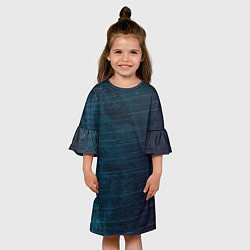 Платье клеш для девочки Texture Blue Ripples, цвет: 3D-принт — фото 2