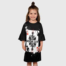 Платье клеш для девочки Репер - SODA LUV, цвет: 3D-принт — фото 2