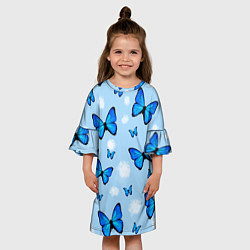Платье клеш для девочки Бабочки Моргенштерна, цвет: 3D-принт — фото 2