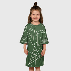 Платье клеш для девочки Геометрия теоремы и признаки, цвет: 3D-принт — фото 2