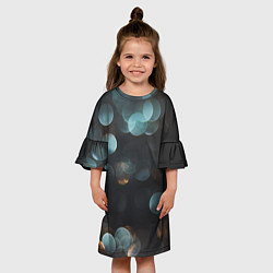 Платье клеш для девочки Боке, цвет: 3D-принт — фото 2