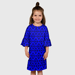 Платье клеш для девочки Ряды круглых узоров, цвет: 3D-принт — фото 2