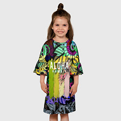 Платье клеш для девочки АЛОХА ГАВАЙИ ALOHA HAWAII, цвет: 3D-принт — фото 2