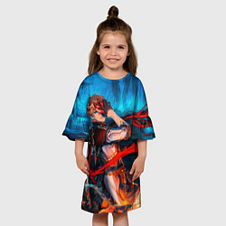Платье клеш для девочки Tartaglia art, цвет: 3D-принт — фото 2