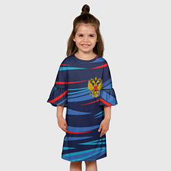 Платье клеш для девочки РОССИЯ RUSSIA UNIFORM, цвет: 3D-принт — фото 2