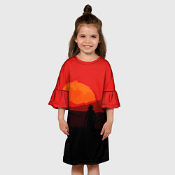 Платье клеш для девочки RDR2, цвет: 3D-принт — фото 2