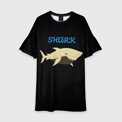 Платье клеш для девочки Shark, цвет: 3D-принт