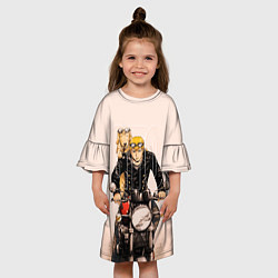 Платье клеш для девочки Онидзука GTO, цвет: 3D-принт — фото 2