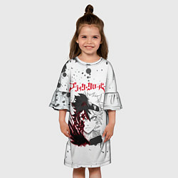 Платье клеш для девочки Аста Черный Аста, цвет: 3D-принт — фото 2