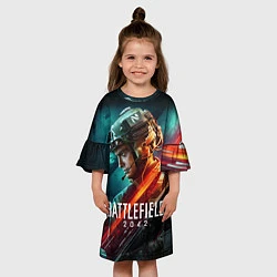 Платье клеш для девочки BATTLEFIELD 2042 Батлфилд, цвет: 3D-принт — фото 2