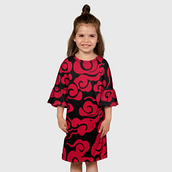 Платье клеш для девочки Красное облако, цвет: 3D-принт — фото 2