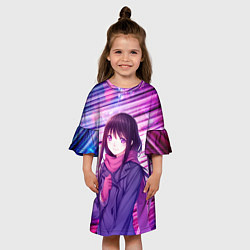 Платье клеш для девочки Бездомный бог Хиёри, цвет: 3D-принт — фото 2