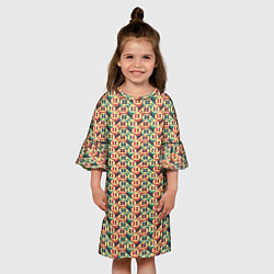 Платье клеш для девочки Джойстики, цвет: 3D-принт — фото 2