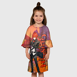 Платье клеш для девочки DILUC, цвет: 3D-принт — фото 2