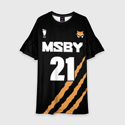 Платье клеш для девочки 21 MSBY BLACK JACKALS, цвет: 3D-принт