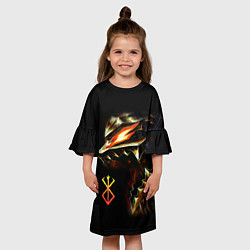 Платье клеш для девочки BERSERK logo, цвет: 3D-принт — фото 2