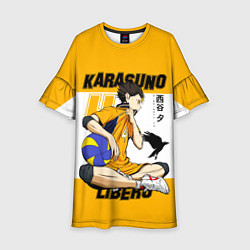 Платье клеш для девочки Юу Нишиноя из Карасуно Haikyu!!, цвет: 3D-принт