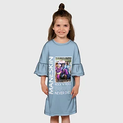 Платье клеш для девочки Maneskin RocknRoll, цвет: 3D-принт — фото 2