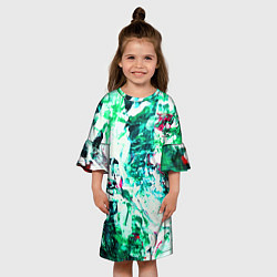 Платье клеш для девочки Берюза Морской, цвет: 3D-принт — фото 2