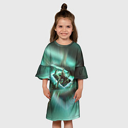 Платье клеш для девочки ВЕДЬМАК THE WITCHER Z, цвет: 3D-принт — фото 2