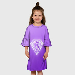 Платье клеш для девочки 50 Shades Of Skaters violet, цвет: 3D-принт — фото 2