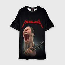 Платье клеш для девочки James Alan Hetfield METALLICA Z, цвет: 3D-принт