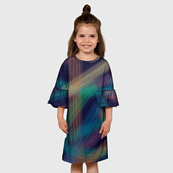 Платье клеш для девочки Разноцветная, цвет: 3D-принт — фото 2