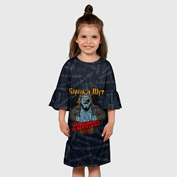 Платье клеш для девочки Мертвый пират Король и шут КиШ Z, цвет: 3D-принт — фото 2