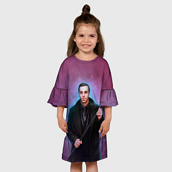 Платье клеш для девочки Тилль, цвет: 3D-принт — фото 2