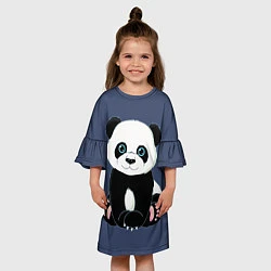 Платье клеш для девочки Милая Панда Sweet Panda, цвет: 3D-принт — фото 2