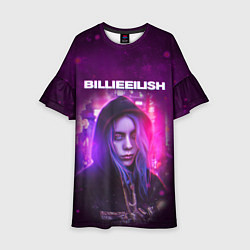 Платье клеш для девочки BILLIE EILISH GLITCH Z, цвет: 3D-принт