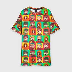 Платье клеш для девочки Аниме Южный парк, цвет: 3D-принт