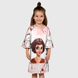 Платье клеш для девочки Амели Amelie Z, цвет: 3D-принт — фото 2