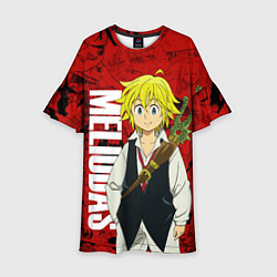 Платье клеш для девочки Мелиодас, Meliodas, цвет: 3D-принт