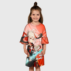 Платье клеш для девочки Genshin Impact, Кадзуха, цвет: 3D-принт — фото 2