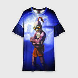 Платье клеш для девочки Abe, цвет: 3D-принт