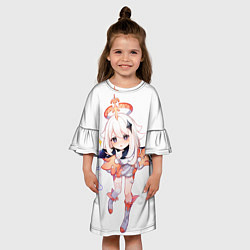 Платье клеш для девочки Паймон из Genshin Impact, цвет: 3D-принт — фото 2