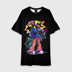 Платье клеш для девочки FNF УИТТИ WHITTY, цвет: 3D-принт