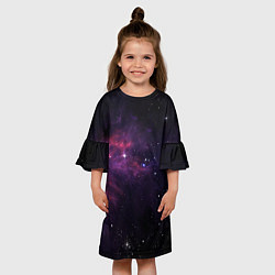 Платье клеш для девочки Вселенная, цвет: 3D-принт — фото 2